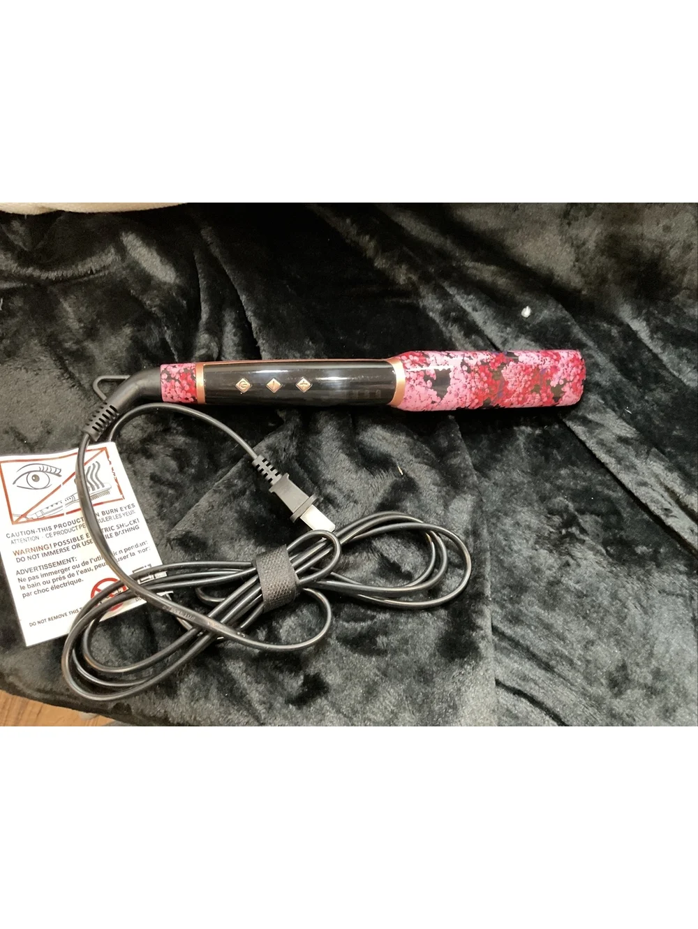 NIB Calista TrainglPro Heated Detailer Brush in Black And Rose Gold-NEW